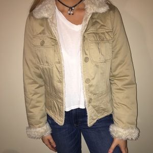 Abercrombie & Fitch Sherpa Faux Fur Jacket